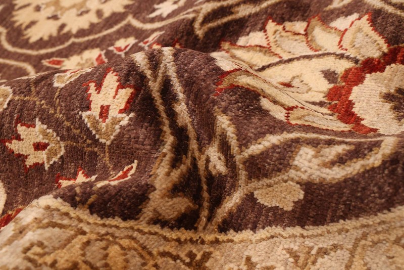Vintage 8'11" x 9'2" Traditional Hand Knotted Vegetable Dye Wool Area Rug gallery