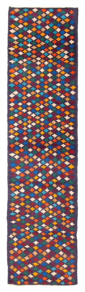 2'6" x 9'10" Vintage Hand-knotted Runner Rug Traditional Oriental Wool Carpet