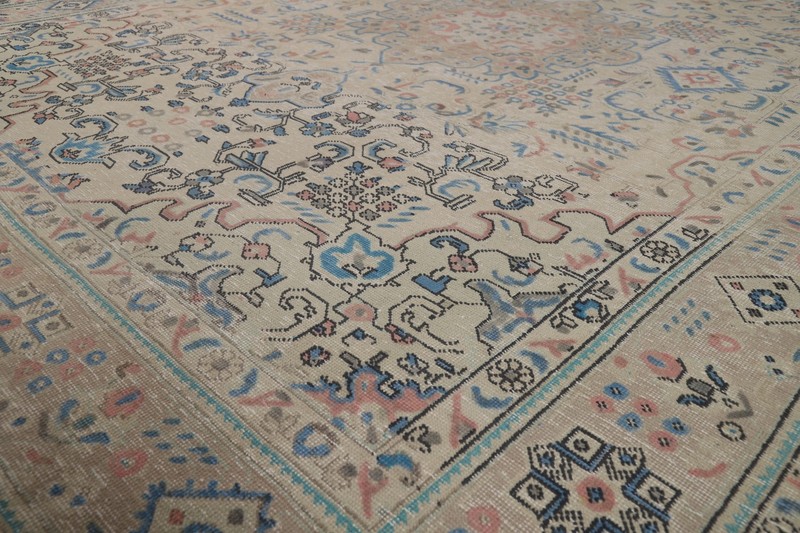 Traditional Handmade Wool Tebriz Area Rug 8x11 Floral Living Room Vintage Carpet gallery