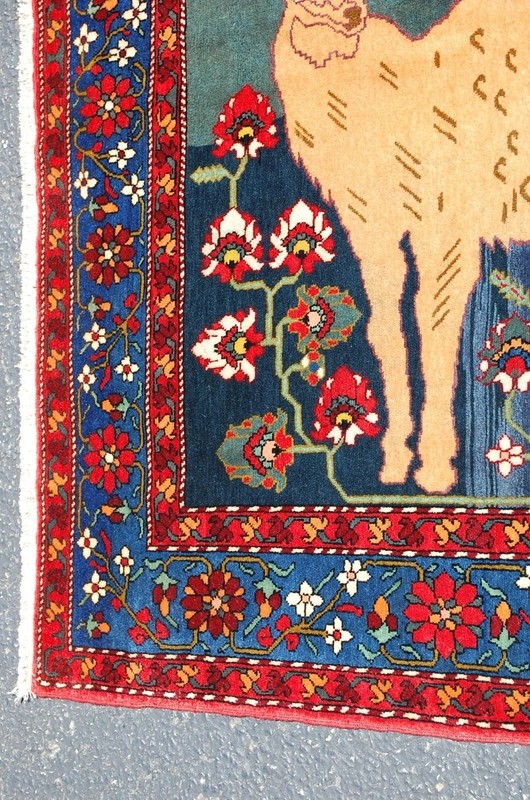 CIRCA 1920s ANTIQUE FINE CAUCASIAN GHARABAGH_KARABAKH RUG 4.10x7.8 HIGH KPSI gallery