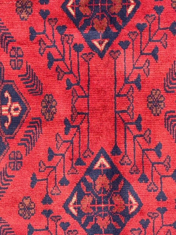 Handmade Wool Area Rug, 4x6 , Red & Blue Rug, Oriental Rug gallery