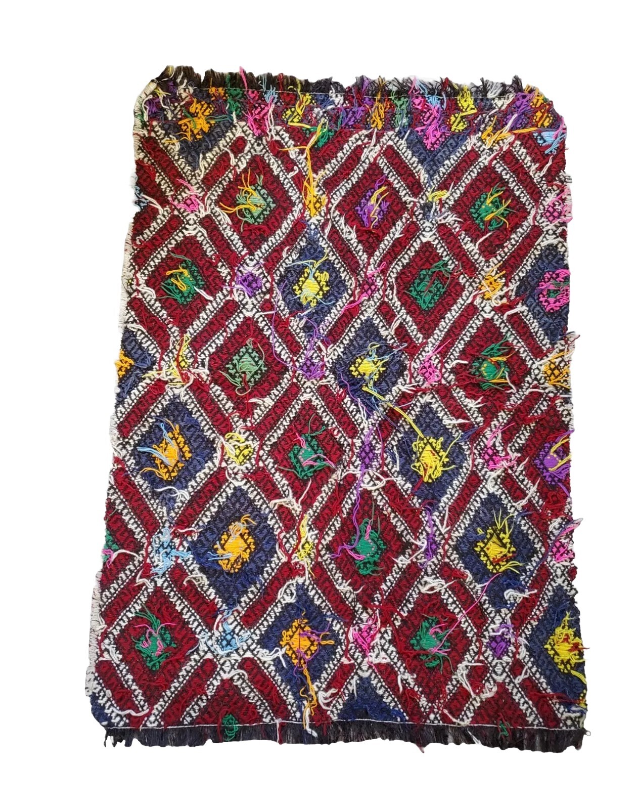 Turkish Goat Hair Rug Kilim Handmade Antolian Cicim Tapestry Carpet 42 x30 gallery