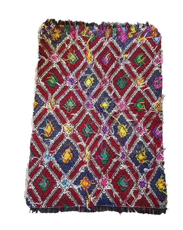 Turkish Goat Hair Rug Kilim Handmade Antolian Cicim Tapestry Carpet 42 x30 gallery
