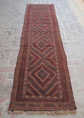 Vintage Handmade Afghan Moshvani 2×12 Ft Hallway Runner Antique Persian Wool Rug