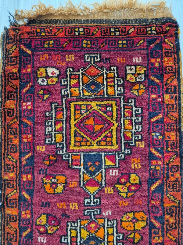 Antique Small Carpet, Hand Woven Rug, Wool, Handmade, Anatolian Rug, Collectible gallery
