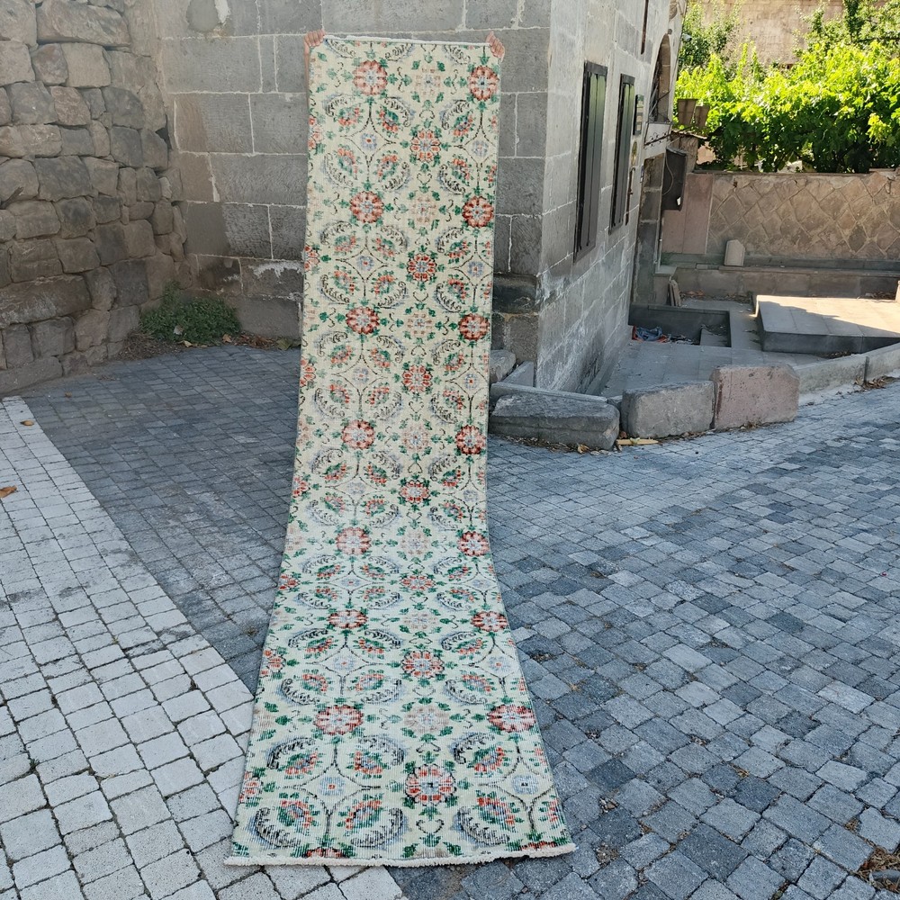 2x10 runner rug 2.2 x 9.78 ft Vintage Handmade Kitchen Rug 67 x 298 cm