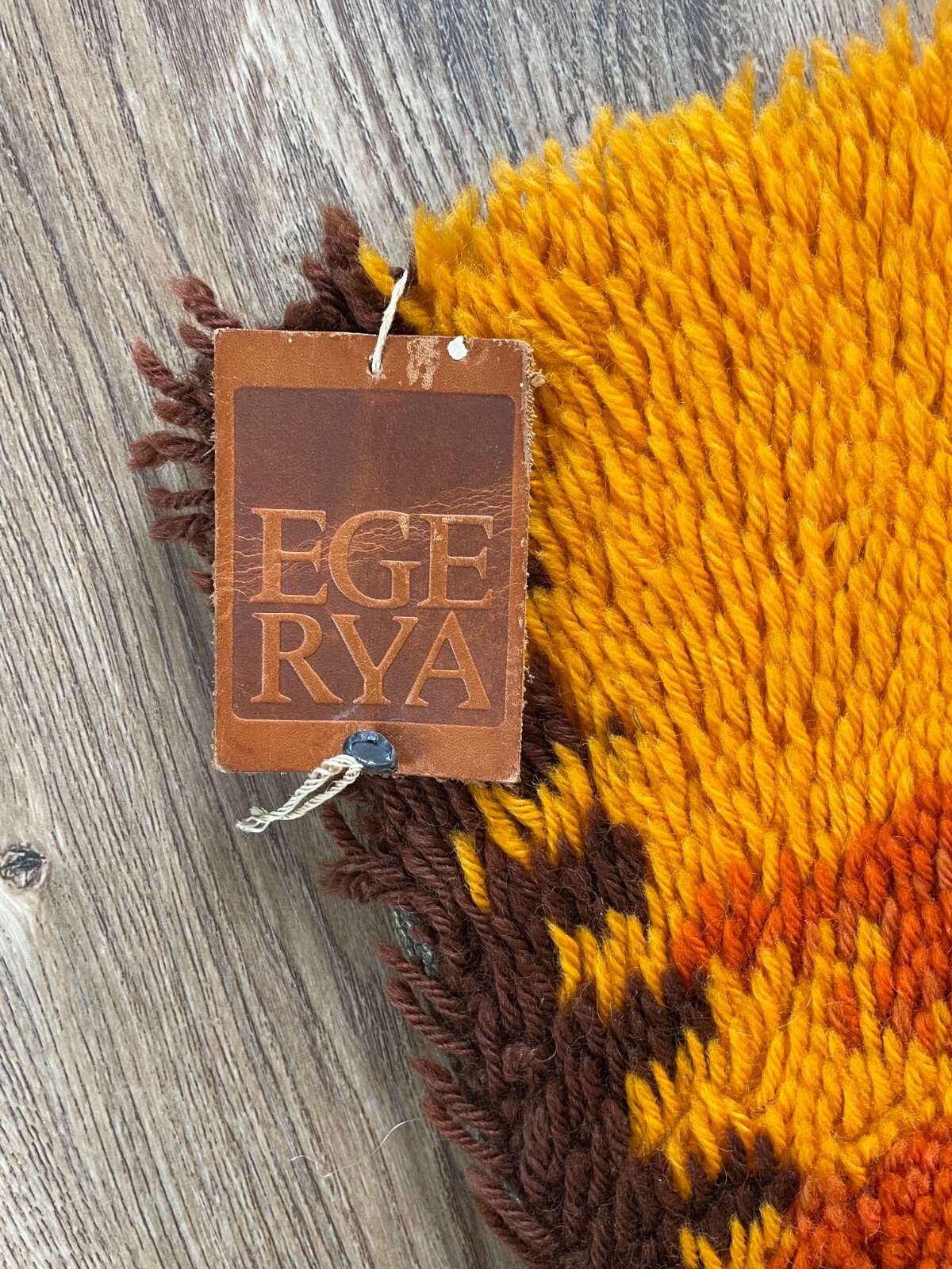 1970s Vintage Viking High Pile Rya Rug by Ege Rya Taepper Deluxe, Denmark gallery