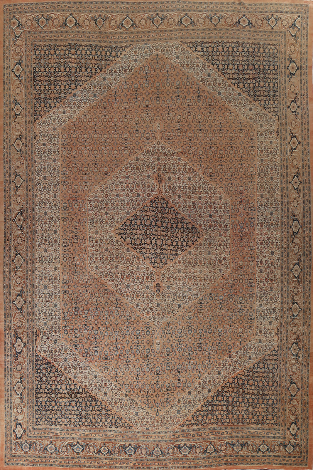 Pre-1900 Vegetable Dye Tebriz Haj Jalili Palace Size Antique Rug 13x18 Carpet gallery