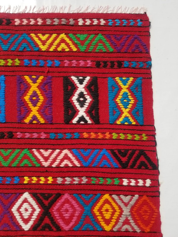 Vintage Traditional Handmade Turkish Anatolian Wool Multi Kilim Rug 5.3x2.0ft gallery