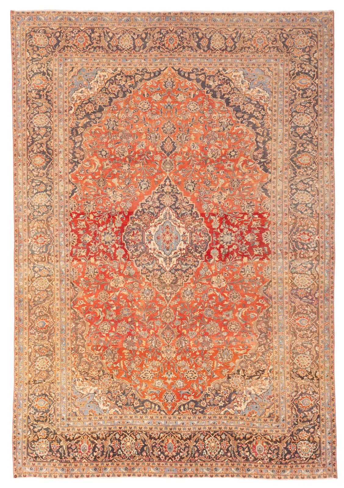 Vintage Traditional Hand-Knotted Area Rug 9'2" x 13'2" Oriental Wool Carpet gallery