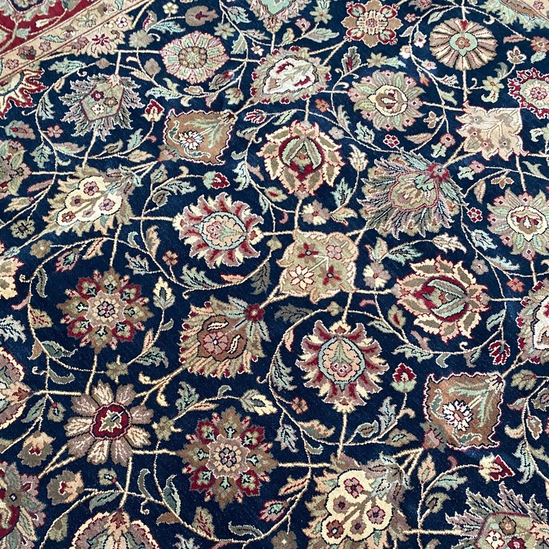 New Fine Quality Floral Oriental Rug Handmade in India, Thick Soft Pile, 9x12 gallery