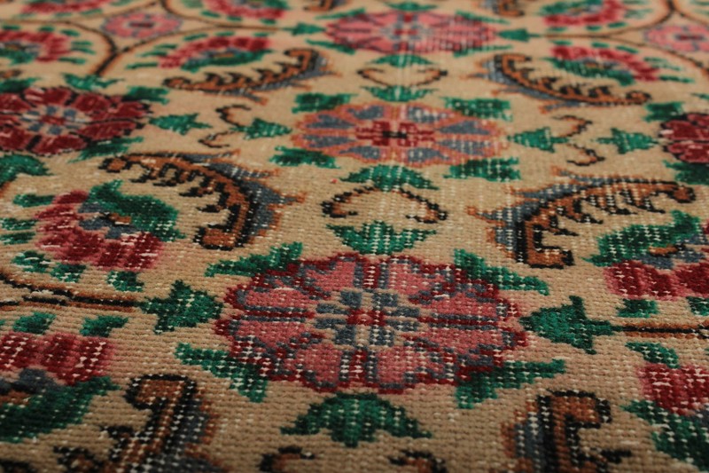 Vintage Traditional Hand-Knotted Area Rug 3'9" x 6'7" Oriental Wool Carpet gallery