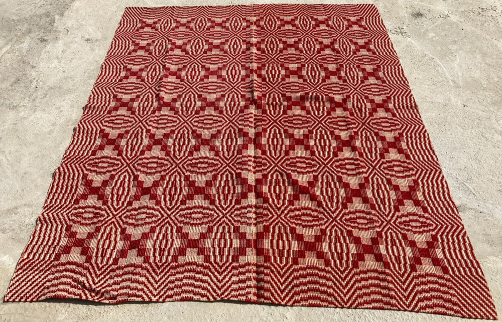 Vintage Handmade Beautiful Multicolor Kilim Rug Carpet 201X158 cm