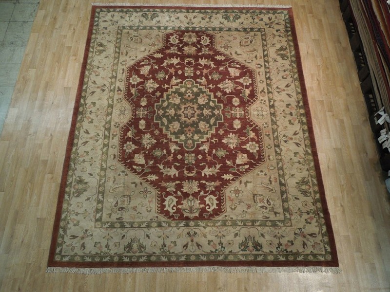 Ziglar Fire Brick Tone New Rug 8x10' (96 x 117 inches) Red Hand-Knotted Rug gallery