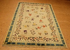 c1930s ANTIQUE ART DECO NICHOLS CHINESE RUG 3’10″ x 6’5” NICE RARE DESIGN,COLORS