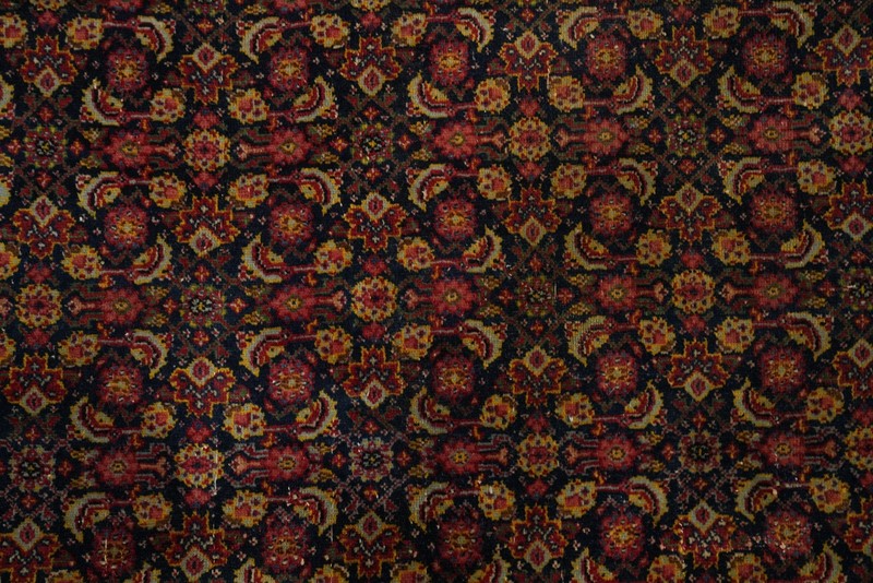 Pre-1900 Vegetable Dye Wool Hand-knotted Palace Size Rug Antique Carpet 12x16 gallery
