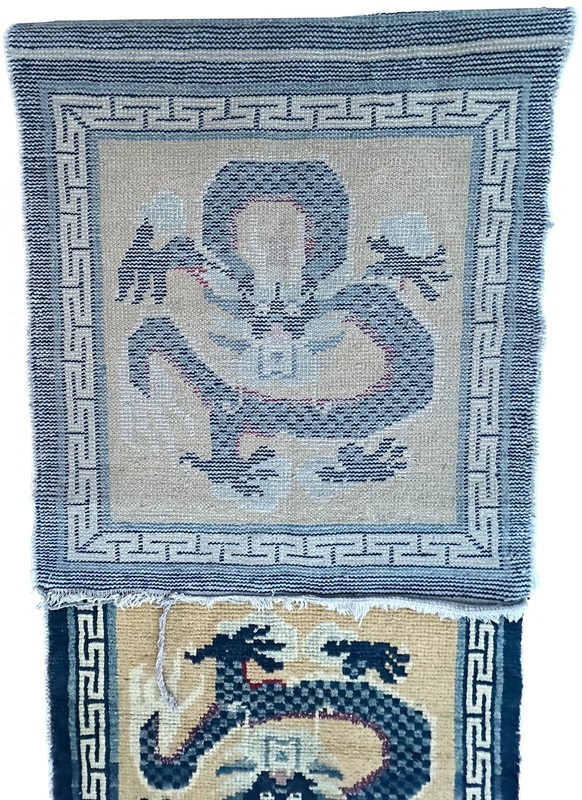 2x13 Antique Chinese Handmade Runner Rug Dragon Design Narrow Runner 64x 391cm gallery