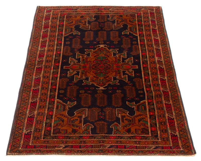 Traditional Vintage Hand-Knotted Area Rug 3'9" x 6'2" Oriental Wool Carpet gallery