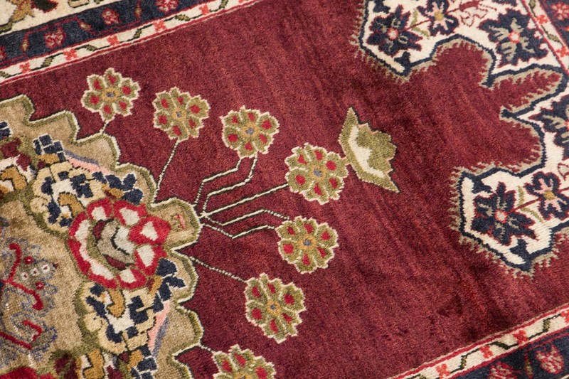 Turkish Vintage Rug 4'3" x 8'0" (130x245 cm), 60+ Years Old Handmade Oushak Rug gallery