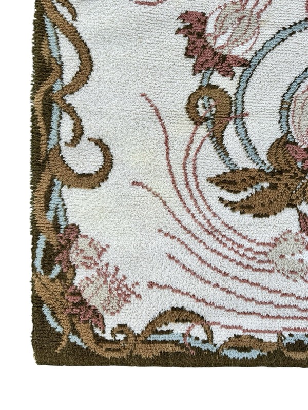 Vintage Ege Axminster A/S Denmark Country MCM Wool Rug w/Tag ~ NEEDS CLEANING gallery