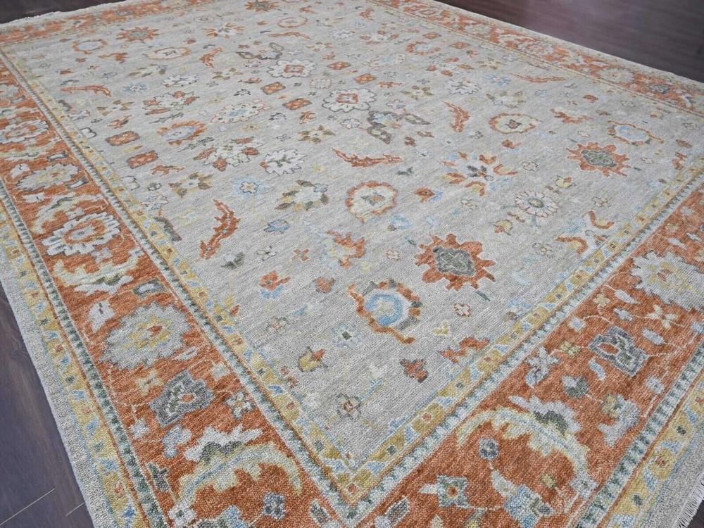14'x18'1" Gray, Oushak Design, Supple Collection Thick and Plush, Soft Wool Rug