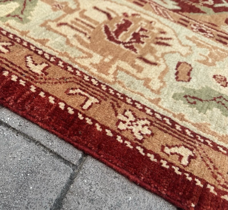 Antique VTG Oriental Woven Legends Oushak Hand Knotted Wool Rug 10 X 9 Feet gallery