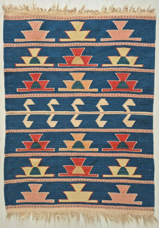 Vintage Turkish Handwoven Kilim Rug 31x43 in , Anatolian Tribal Wool Kilim Rug gallery