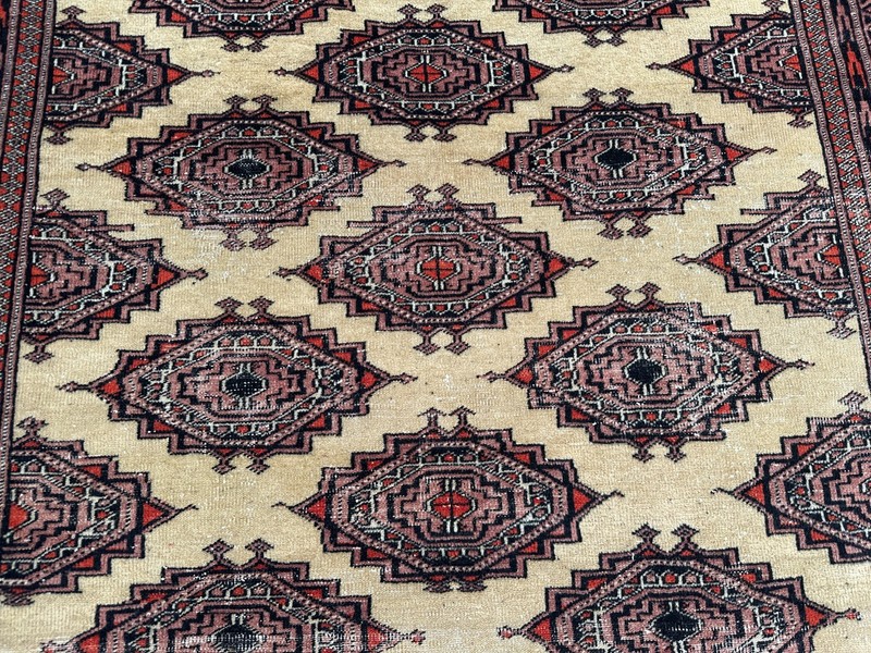 4'2 x 6'1 ft Antique Distressed Afghan Rug Low Pile Tribal Oriental Wool Carpet gallery