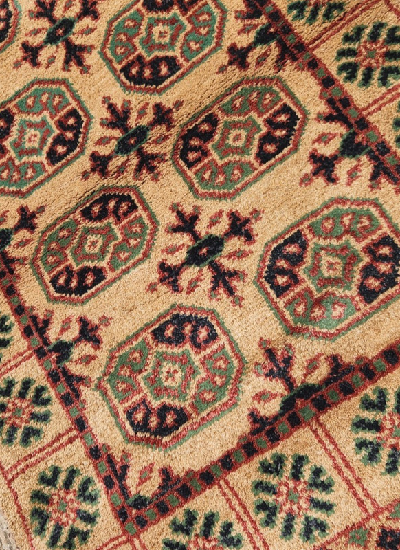 3'X5' ANTIQUITY HAND WOVEN CAUCASIAN TURKMAN TRIBAL MUTED BLUE WOOL RUG gallery