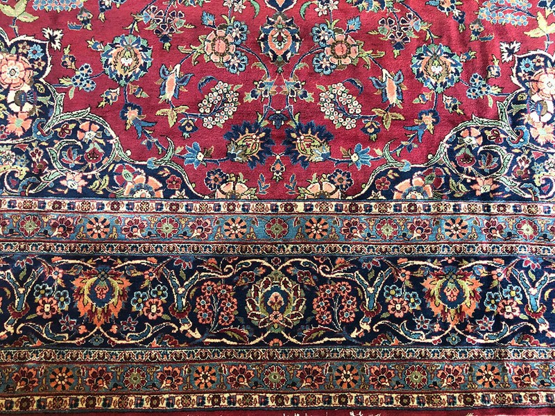 A Must See Antique 11' x 14' Genuine Keshan Rug gallery