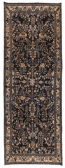 Vintage Hand-knotted Runner Rug 3’8″ x 10’2″ Traditional Oriental Wool Carpet