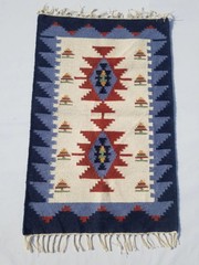 Vintage Traditional Handmade Turkish Style Wool Multicolor Rug 2.9×1.9ft