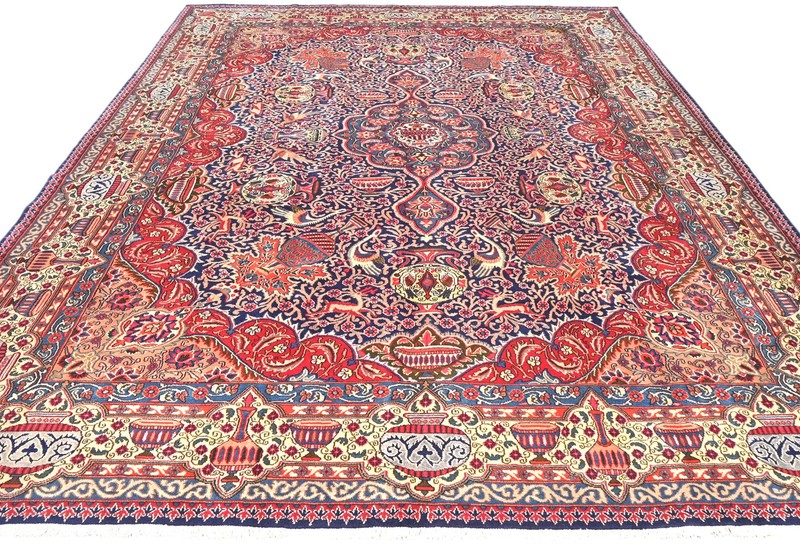 One-of-a-Kind 9X13 Vintage Oriental Rug Floral Traditional Wool Carpet gallery