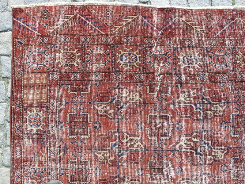 Authentic Vintage Turkish Rug Hand-knotted Wool Carpet distressed boho aesthetic gallery