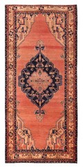 Vintage Hand-Knotted Area Rug 4’8″ x 10’2″ Traditional Oriental Wool Carpet