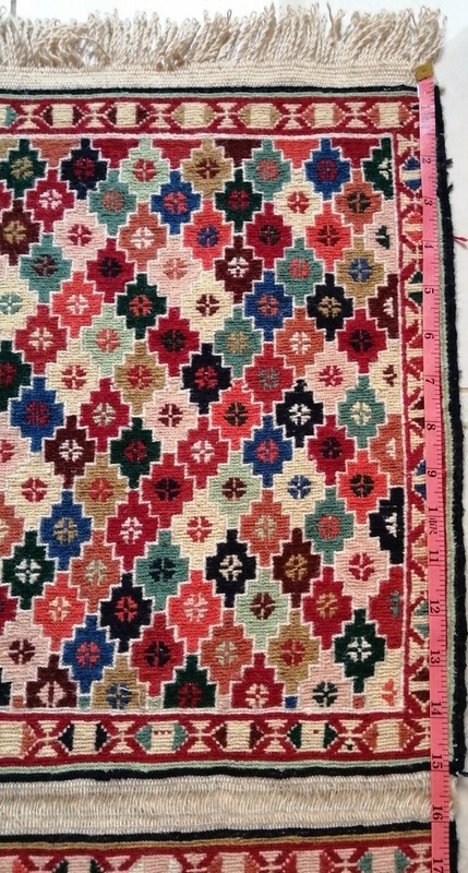 5.1 ft x 1.3 ft Persian Ardabil Handmade Vtg Kilim Wool 4 in 1 Uncut Runner Rug gallery