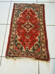 Vintage Hand Knoted Oriental Rug,medalion Design 36×20