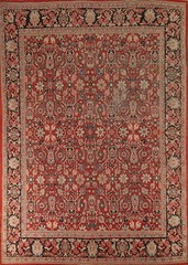 Traditional Handmade Rug Pre-1900 Antique Vegetable Dye Mahal Area Rug 10×13
