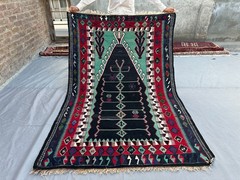 4’9″ x 6’7″ Turkish Handmade Flat-Weave Kilim Rug Prayer Design Wall Hanging Rug