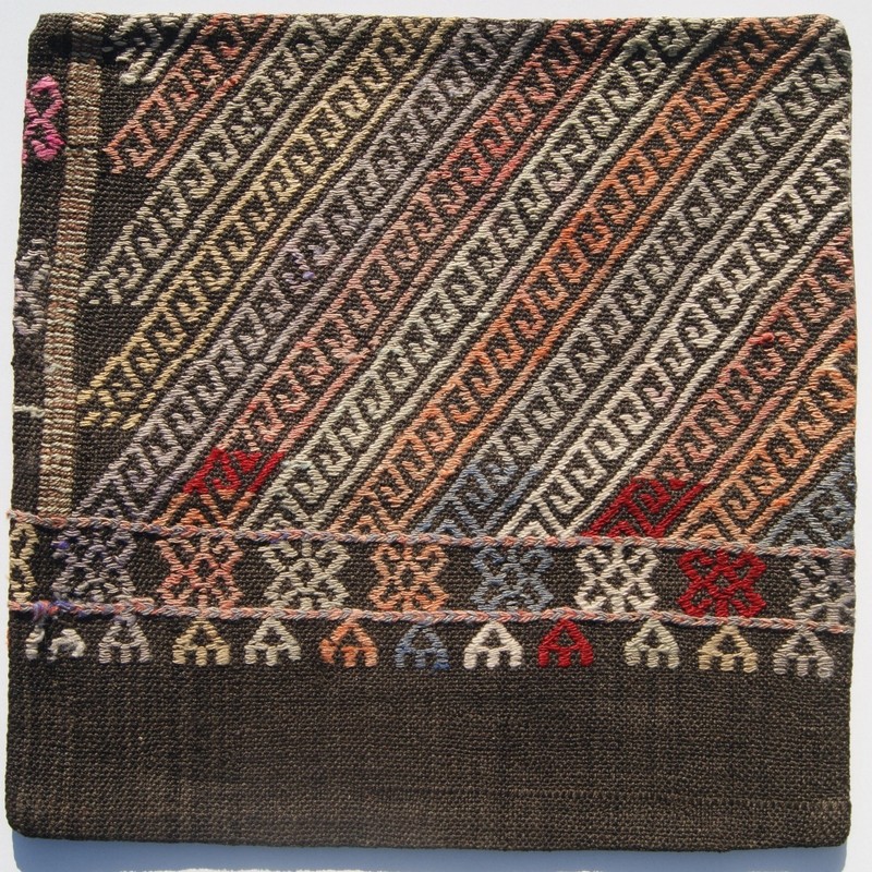 1. Vintage Handwoven Kilim Pillow Ethnic Pattern Decorative Cushion 20"x20" gallery
