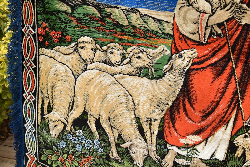 Turkish Rug 47''x68'' Wall Hanging Asmalik Rug Machine Made Jesus Pattern Rug gallery