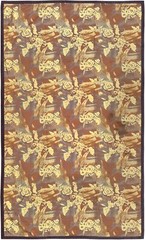 8×13 Vintage Art Nouveau Abstract Handmade Tapestry Rug Fabric Design c.1955