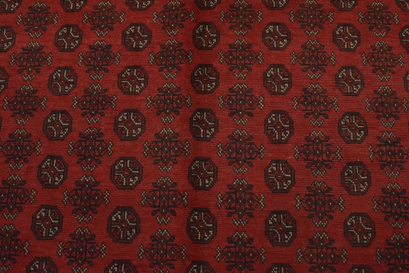 Turkmen Rug 9'8'' x 12'7'' Red Wool Vintage Tribal Hand-Knotted Oriental Carpet gallery