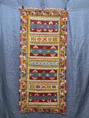 Vintage Beautiful Hand Knotted Moroccan Wool Kilim Runner Rug 136×63 Cm