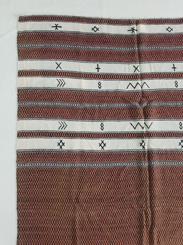 Vintage Handmade Traditional Moroccan Kilim Floor Rug Carpet 242x149 cm gallery