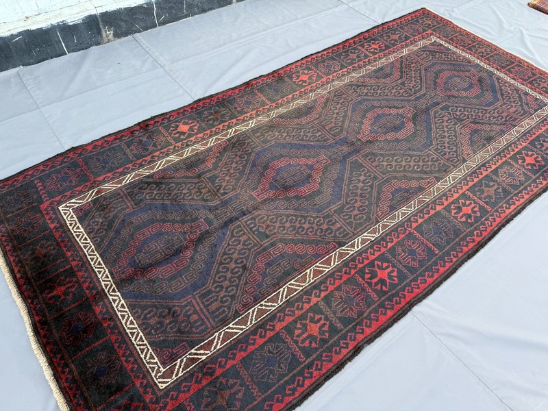 Antique Afghan Baluchi Area Rug 5x10 Hand Knotted Persian Style Oriental Carpet gallery