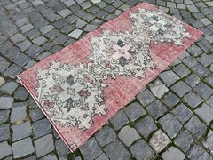 Wool rug, Area rug, Vintage rug, Turkish rug, Bohemian rug 2,2 x 4,5 ft