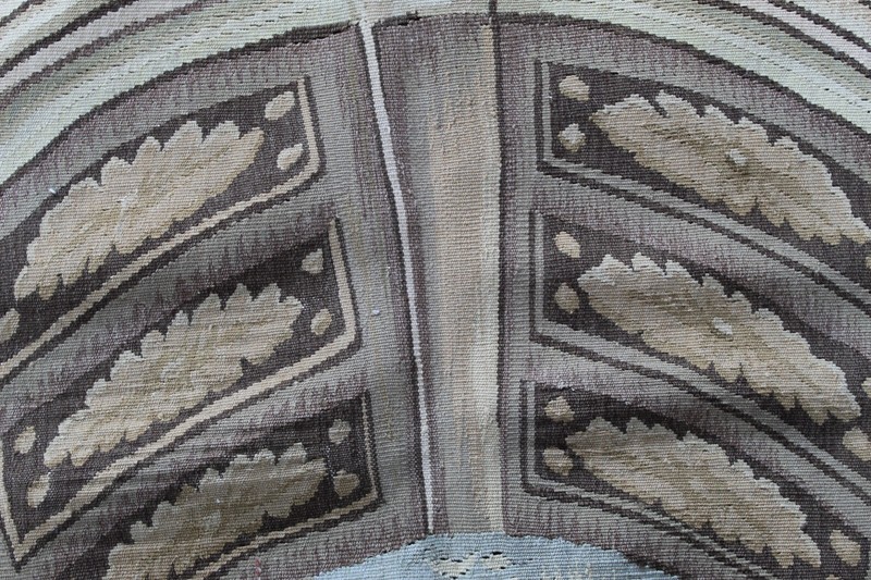 Vintage Hand Made French Design Original Green Wool Aubusson Tapestry 220X150cm gallery