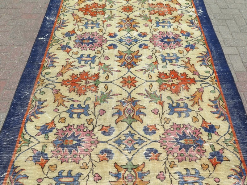 Vintage Anatolia Carpet, Distressed Rugs, Large Red Carpet Handmade Rug 67"X107" gallery