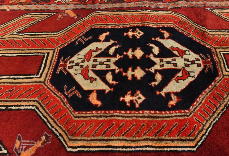 Handmade Pictorial Design Wool Oriental Runner Rug Hallway Carpet 3'6X10'5 ft gallery